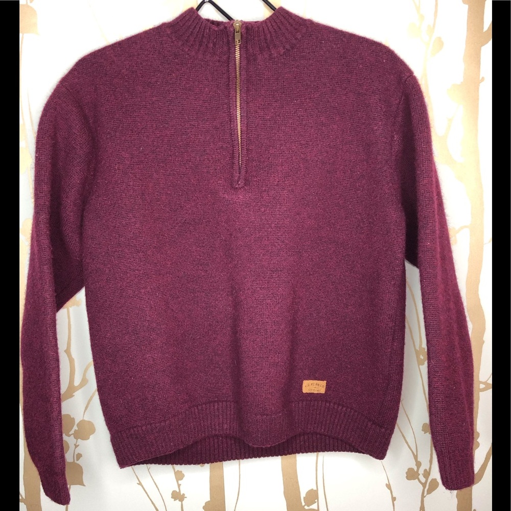 Filson Burgundy 1/4 Zip Sweater
